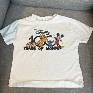 Disney White Tee with Characters - 100 Years Celebration